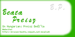 beata preisz business card